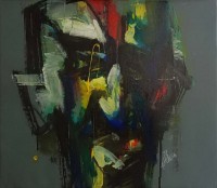 Khalid Khan-Kaay, 21 x 25 Inch, Acrylic on Canvas, Figurative Painting, AC-KHKN-082